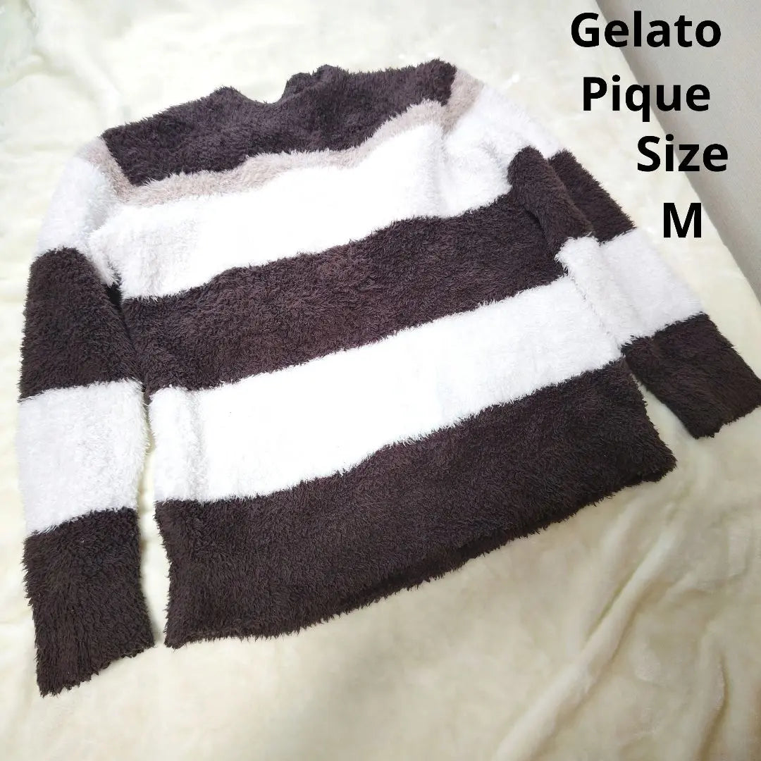 [Stylish☆Gelato Pique homme] Dark brown border size M