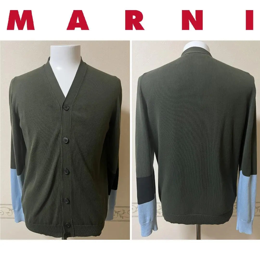 [Used clothing, good condition] MARNI Color Block Cotton Knit L/S Cardigan [46]