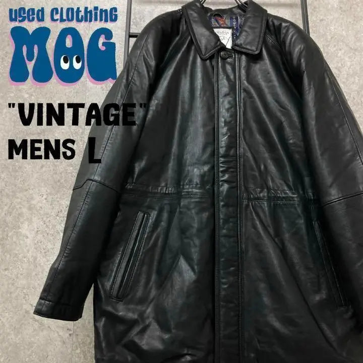 [US Vintage Clothing] Chaqueta vintage de piel de oveja con cremallera completa para hombre L