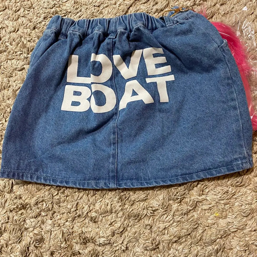 LOVE BOAT Denim Skirt Birthday Kogal LB Den" SK with Varnish