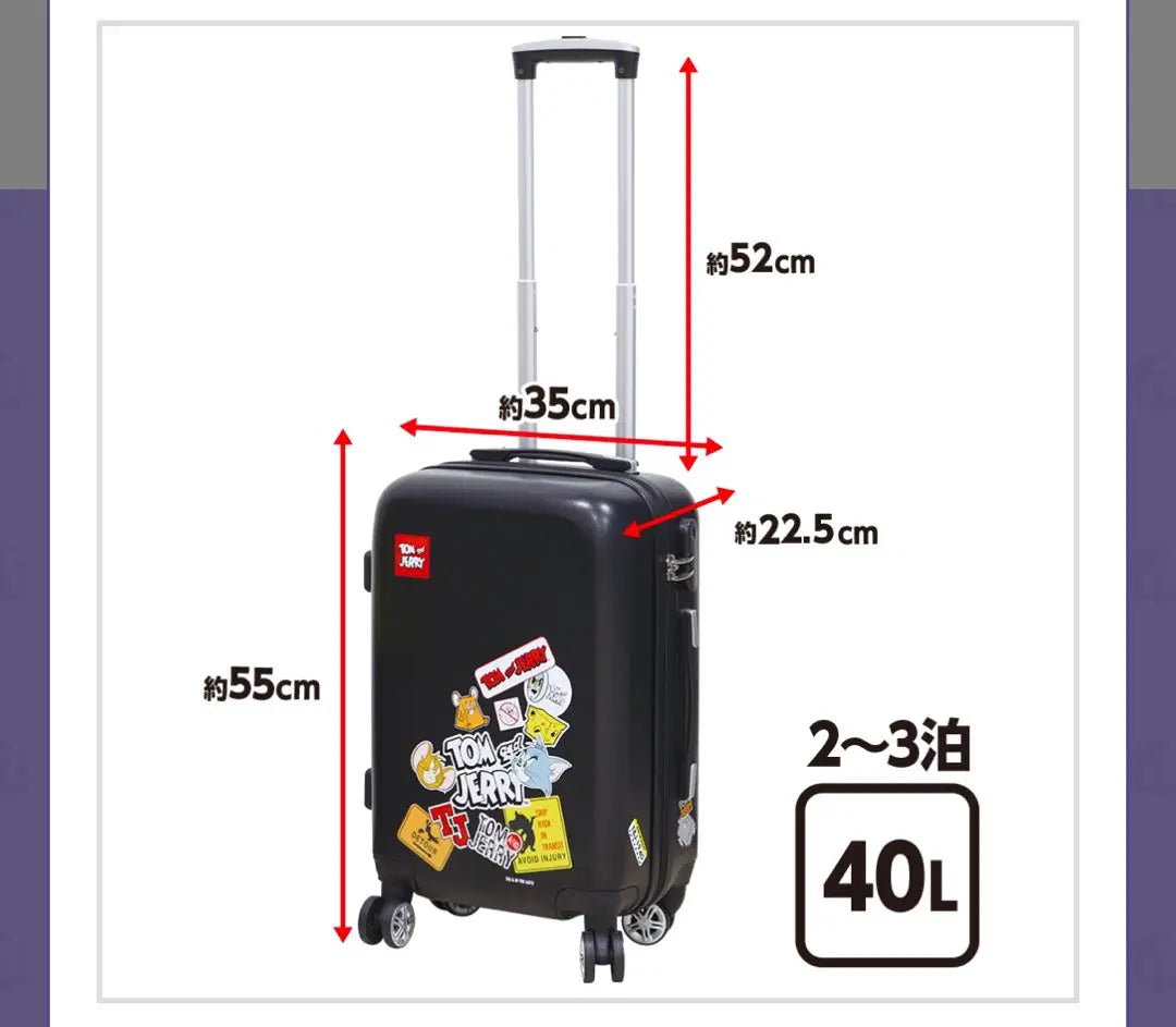 [Rare] Richale Tom and Jerry Carry Case New | 【レア】リモチャレ トムとジェリー キャリーケース 新品