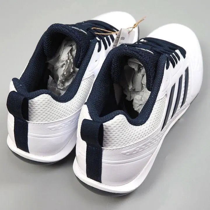 New Adidas Stabil 5 Low Spike Calletball Baseball White/Navy 25cm | 新品 アディダス スタビル 5 ロー スパイク 金具 野球 白/紺 25cm