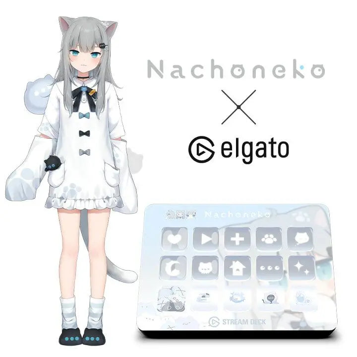 [Enviado hoy] Nachoneko Amagi Natsuki Stream Deck | 【本日発送】 Nachoneko なちょねこ 甘城なつき ストリームデック