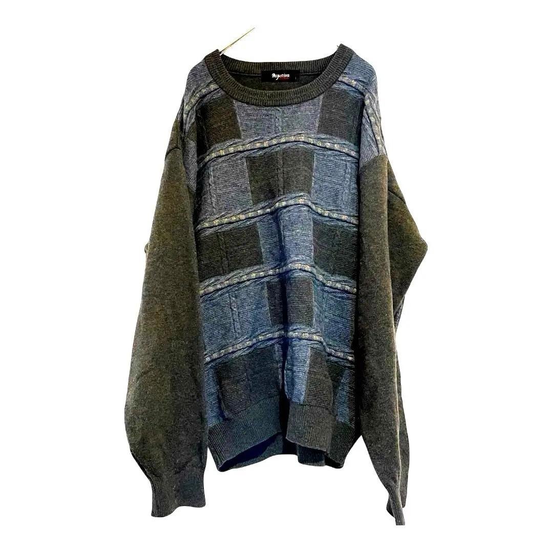 Beauty Esbe Tiva Men's Sweater Long Sleeve Cashmere Mixed L Size Casual | 美品エスべティーバ　メンズ　セーター　長袖　カシミヤ混　Lサイズ　カジュアル