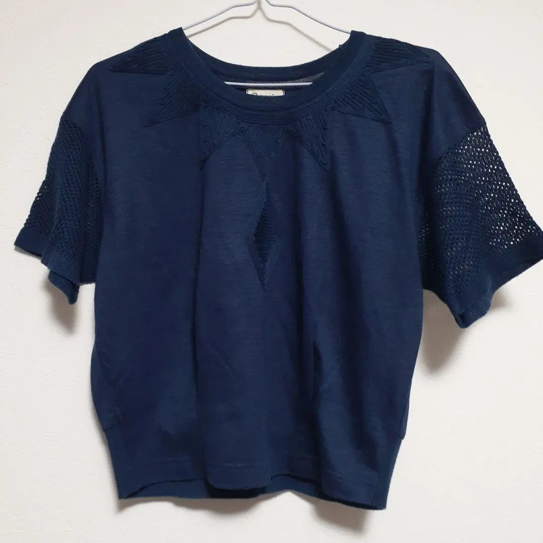 Ropa vieja Chamois camiseta azul marino camiseta azul oscuro de moda