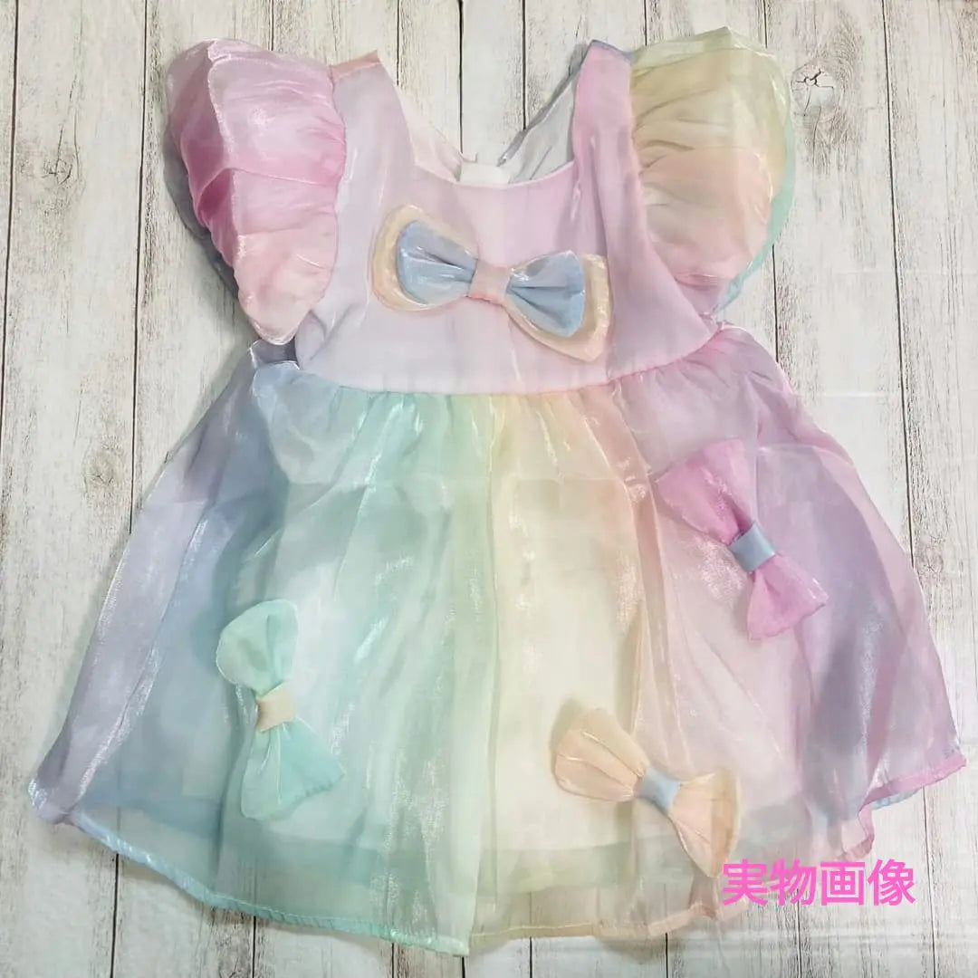 Formal One Piece Colorful Rainbow 90 Princess style tulle 1 | フォーマルワンピース　カラフル　レインボー　90 プリンセス風　チュール　1