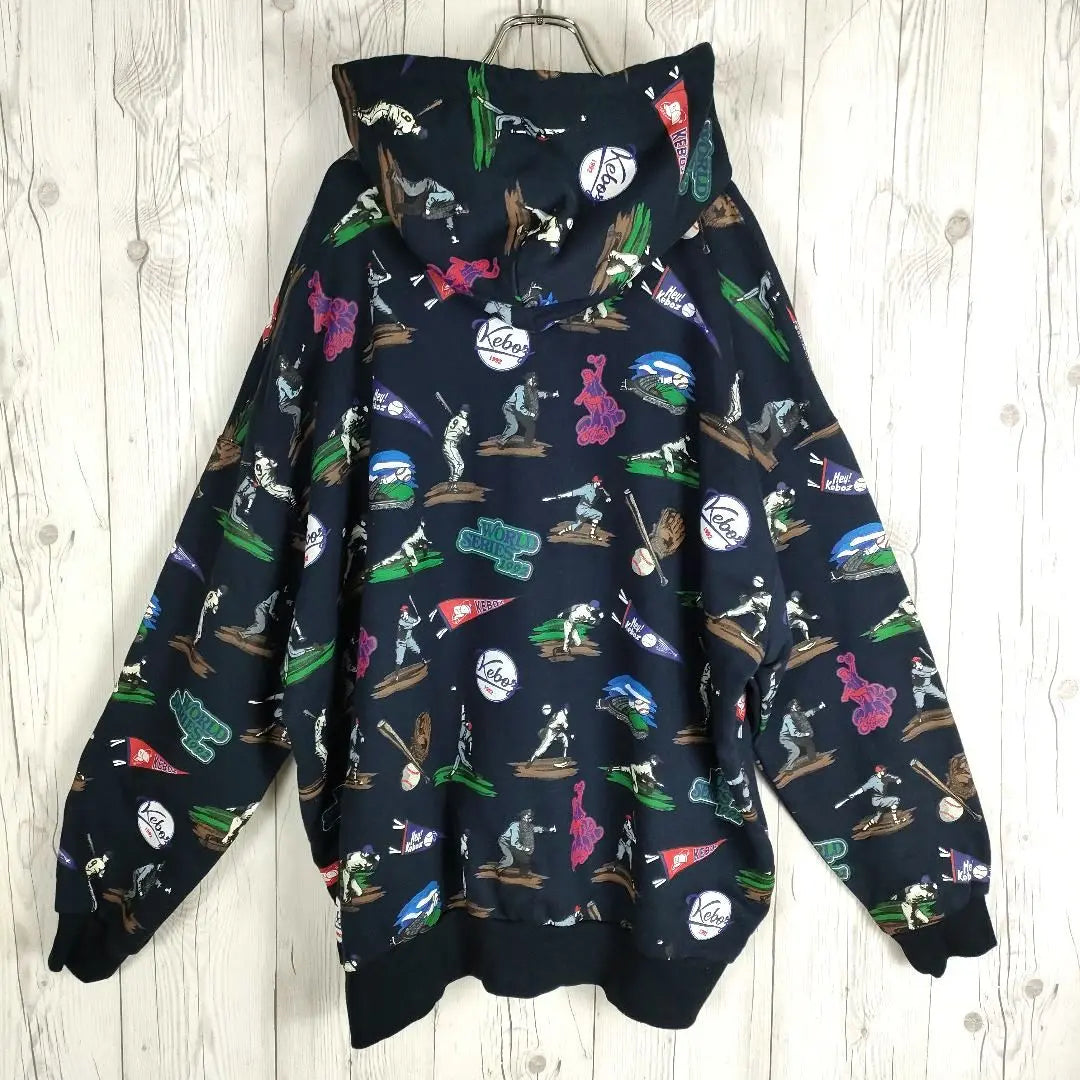 Super rare Keboz hoodie hoodie all-over pattern baseball pattern street exquisite