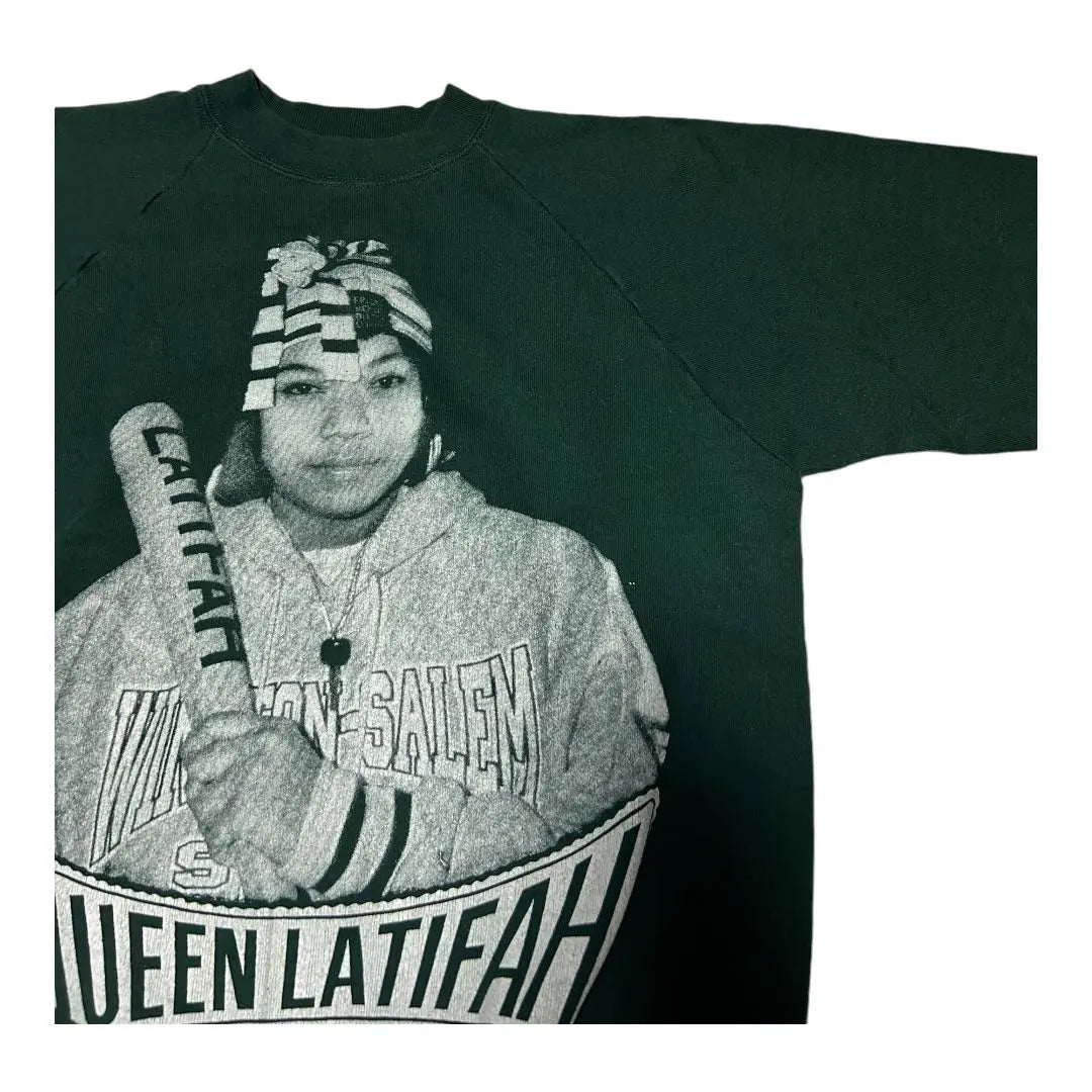 Sudadera Queen Latifah de los años 90 Queen Green L Notation | Queen Latifah de los 90 スウェット Queen グリーン L表記