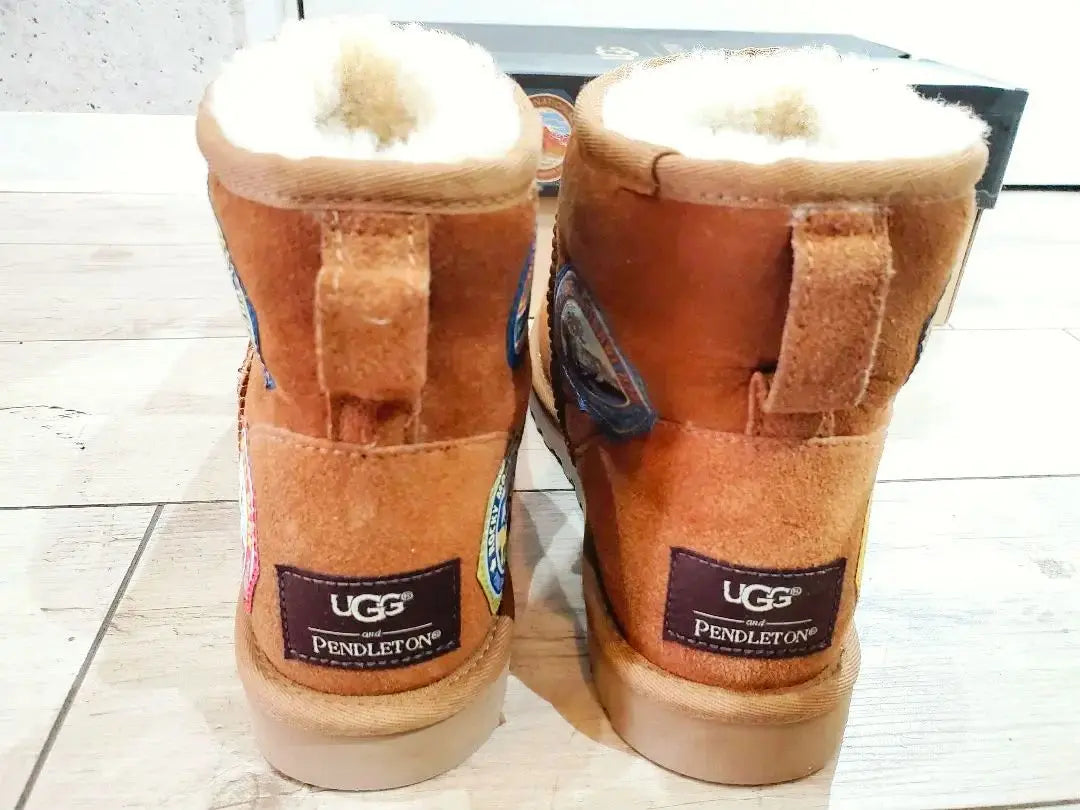 UGG & PENDLETON Patchwork Sheepskin Boots 27cm