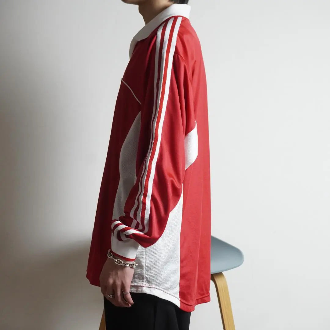 adidas long sleeve cut and sew T-shirt game shirt red/RW132