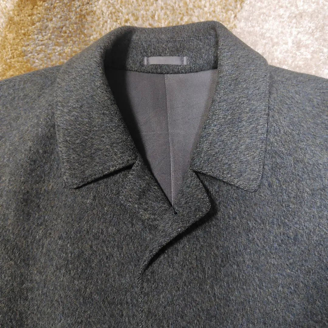 Trench coat, gray, 100% wool