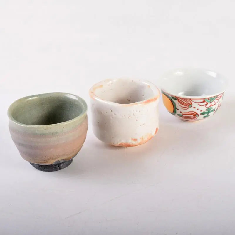 Living National Treasure, Kato Takuo, and more, cups, three guests, boxed D R8483