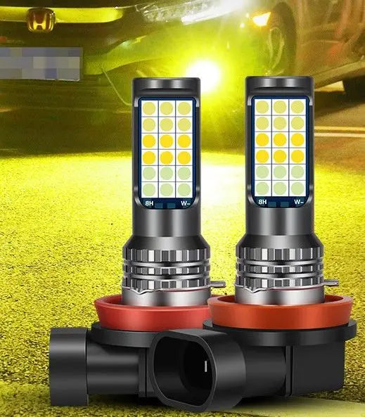 LED fog lamp h8 h11 vehicle inspection compatible explosive fog lamp 3 color switching explosive