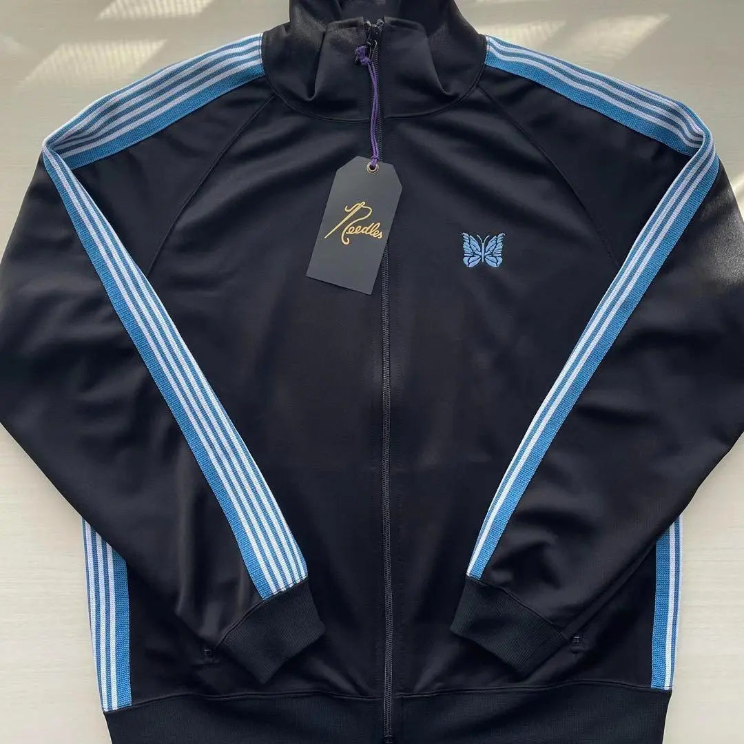 Track jacket L Black Blue White Needles 11