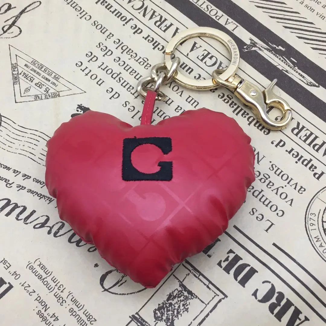 Gerardini Key Ring Keychain Heart Red FP48