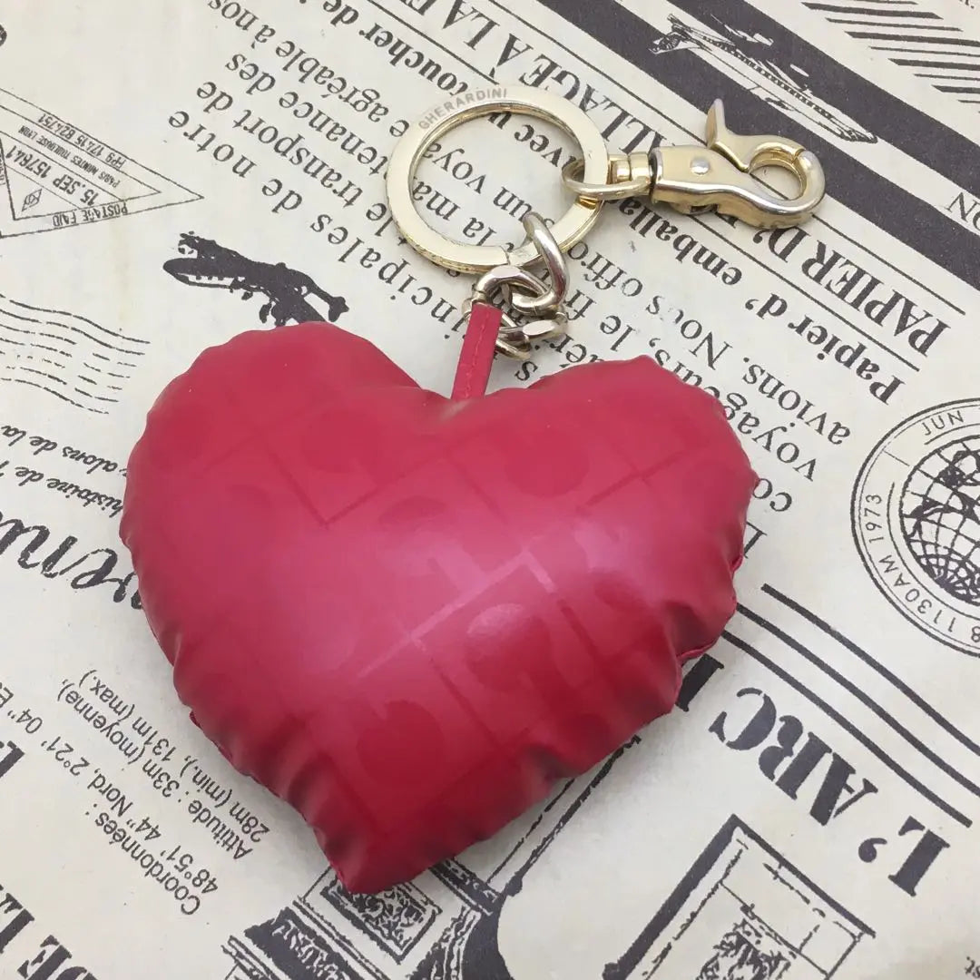 Gerardini Key Ring Keychain Heart Red FP48