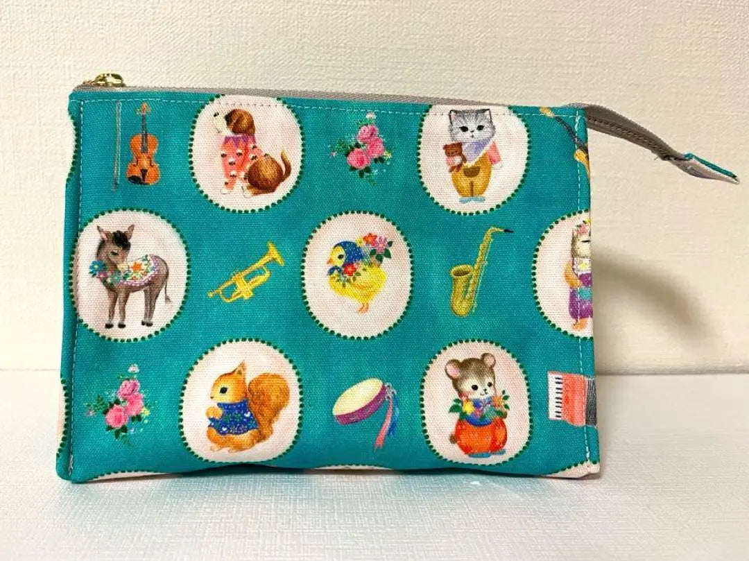 22 fabric Yukiemon♡Tent-shaped pouch Bonbon Journey Turquoise