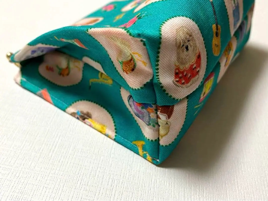 22 fabric Yukiemon♡Tent-shaped pouch Bonbon Journey Turquoise