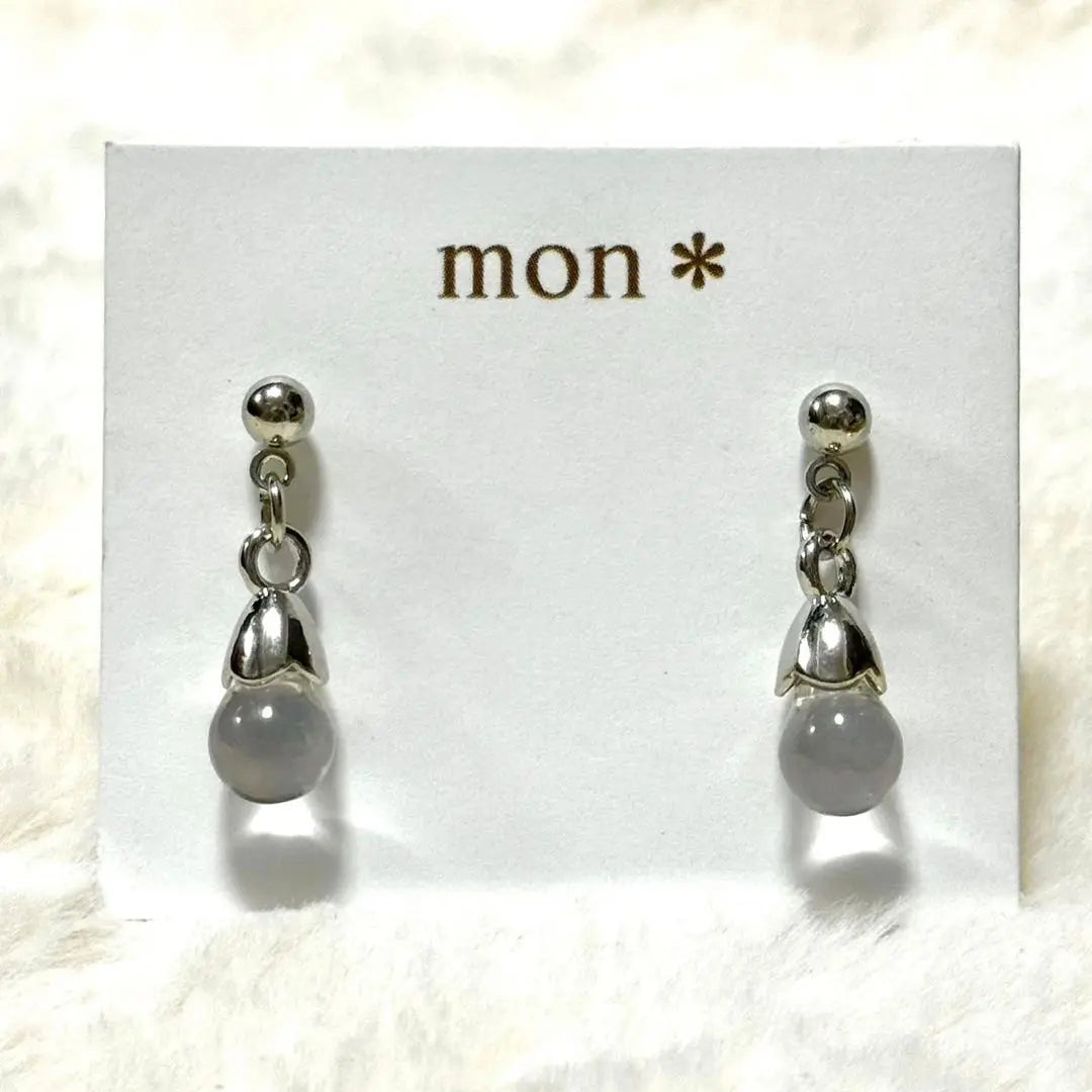 Silver stick Czech glass Droplet Droplet Handmade Earrings Earrings | シルバー　スティック　チェコガラス　雫　しずく　ハンドメイド　ピアス　イヤリング