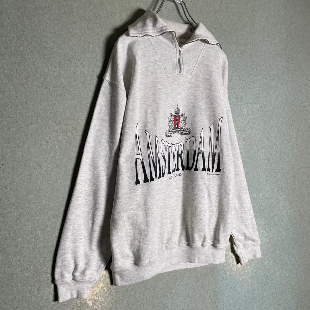 ✮ Sweat White Spring Big Print Dutch Amsterdam Back Brushed L