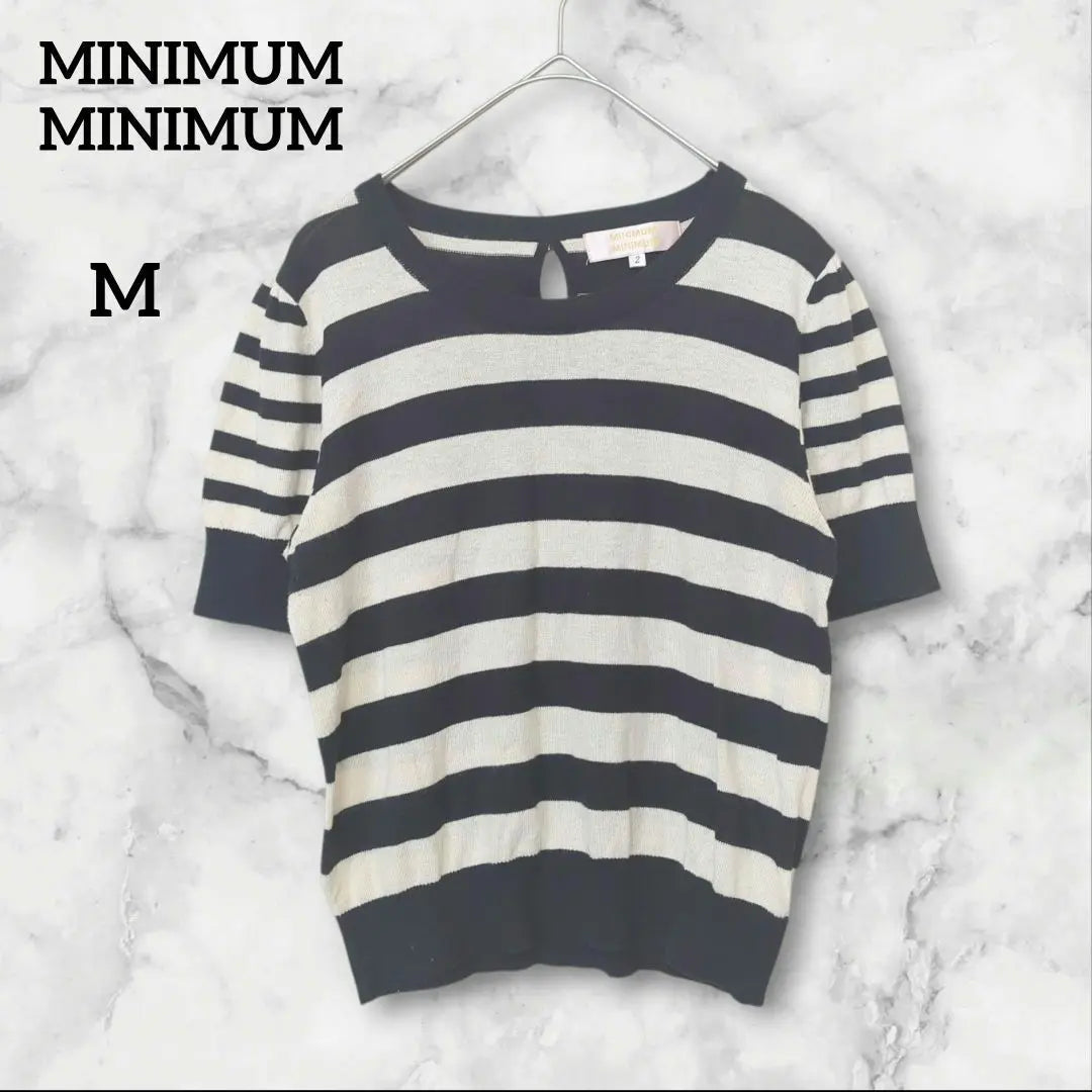 Minimum Stripe Short Sleeve Knit Summer Sweater M