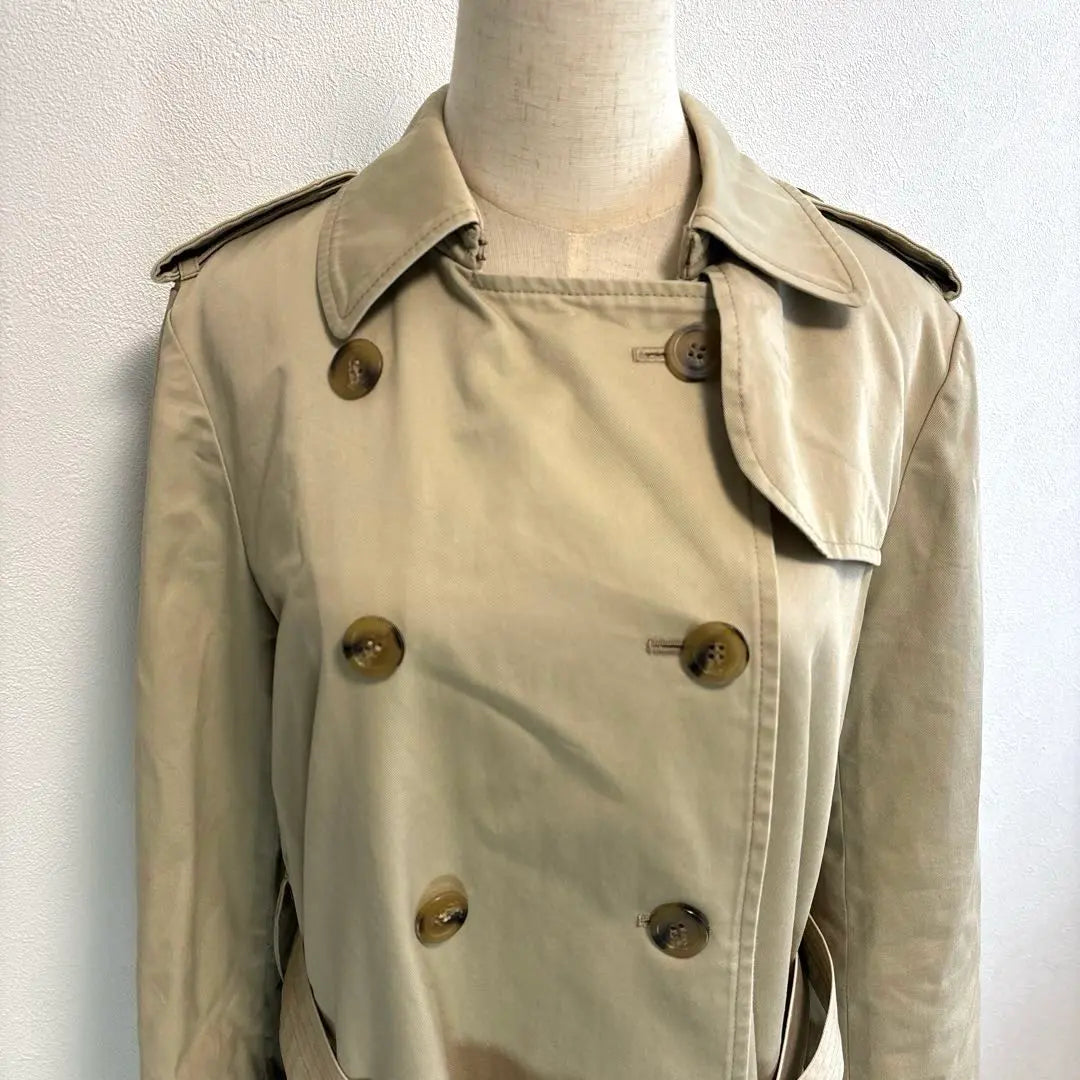 A1078 UNTITLED Trench Coat Beige with Belt 2