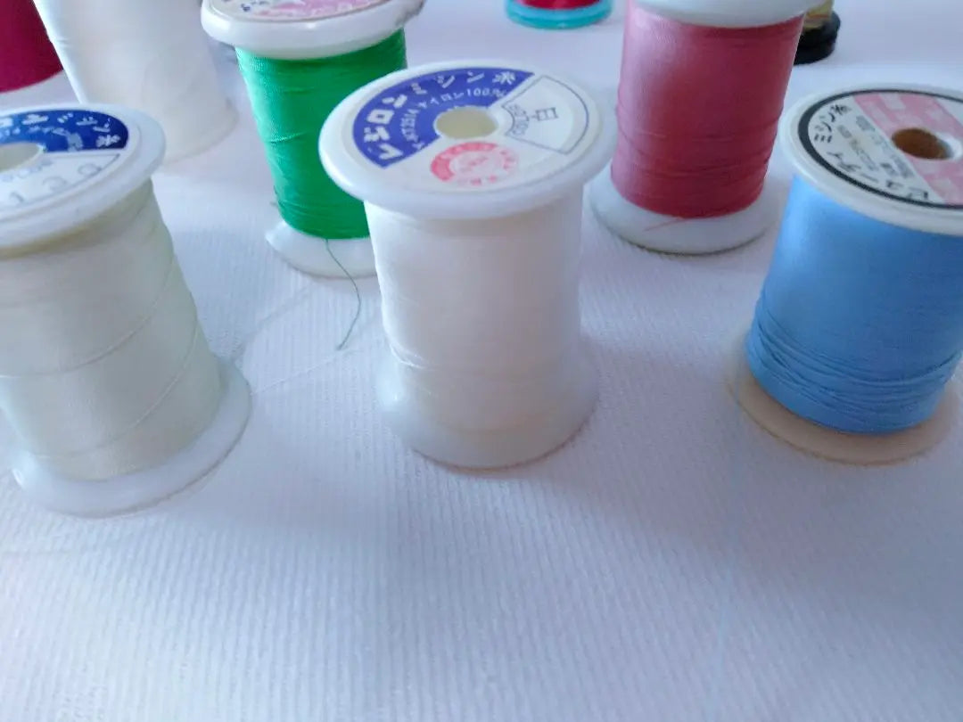 Set of handicraft supplies such as knit sewing thread and sashiko thread