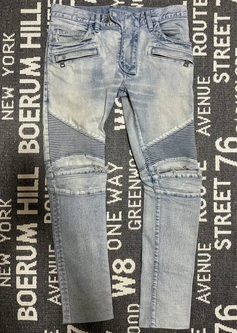 Balmain biker denim