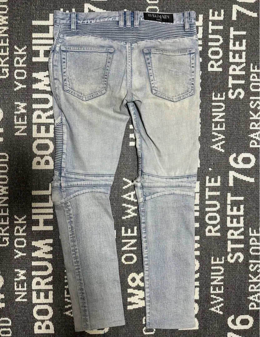 Balmain biker denim