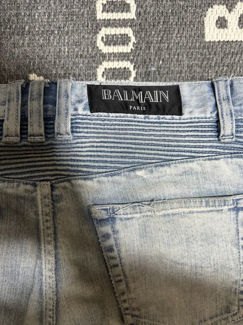 Balmain biker denim