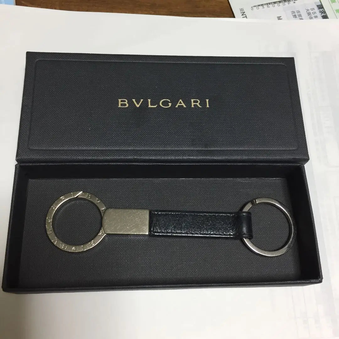 ★ Dedicated for Tadiuru -sama ✨Brigari BVLGARI Keyling / Leather Silver / Black ✨