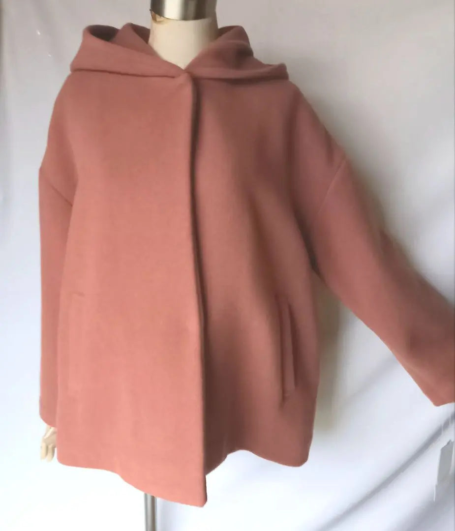 NATURAL BEAUTY BASIC hooded drop shoulder A-line coat