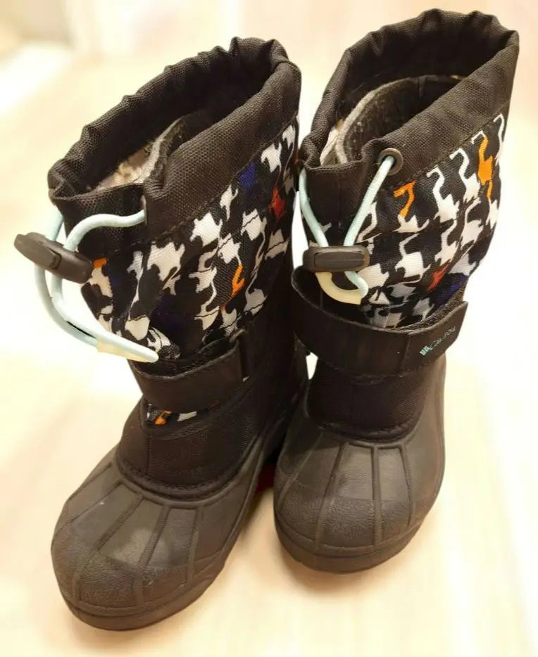 [Columbia] Botas de nieve para niños 16 cm negras/multicolor