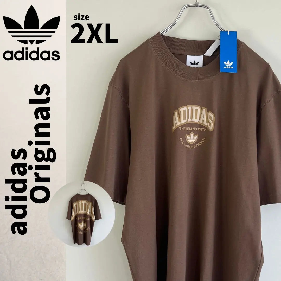 ☆ Camiseta holgada adidas Originals con diseño universitario de patrón raro | ☆レア柄 カレッジデザイン adidas Originals Tシャツ ゆるだぼ