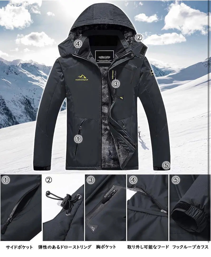 ¡¡¡Oferta!!! Chaqueta de exterior para hombre, multifuncional, resistente al viento, para clima frío, ropa de montañismo, forro boa 3X