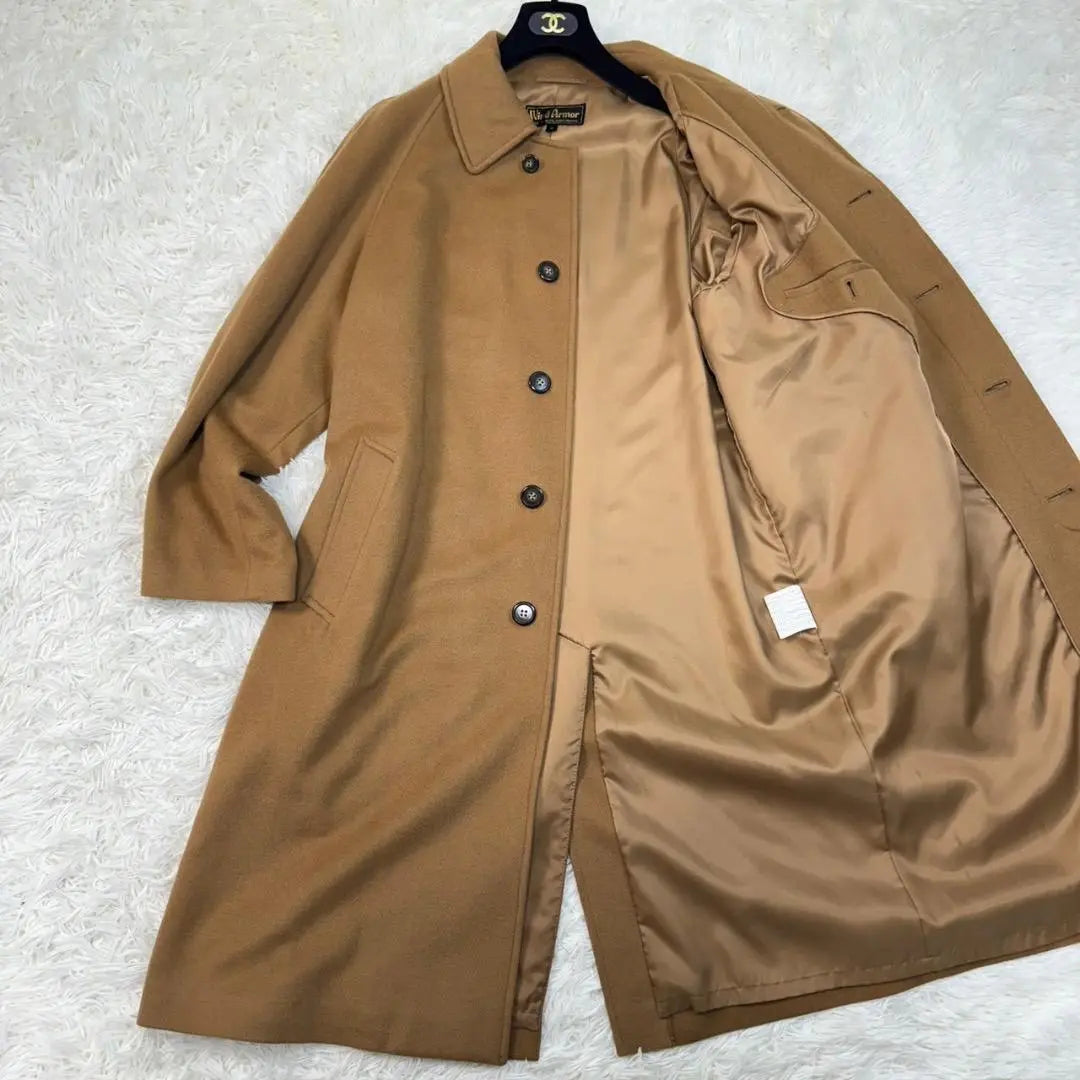 Very beautiful item✨Wind Armor stainless steel collar coat 100% cashmere camel M