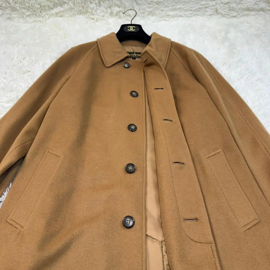 Very beautiful item✨Wind Armor stainless steel collar coat 100% cashmere camel M