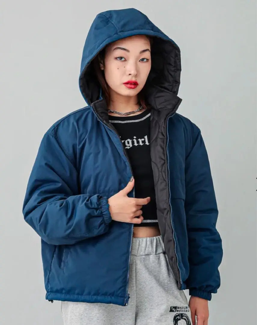 ♥ Xgirl Down Jacket Blue Black Blue Black ♥