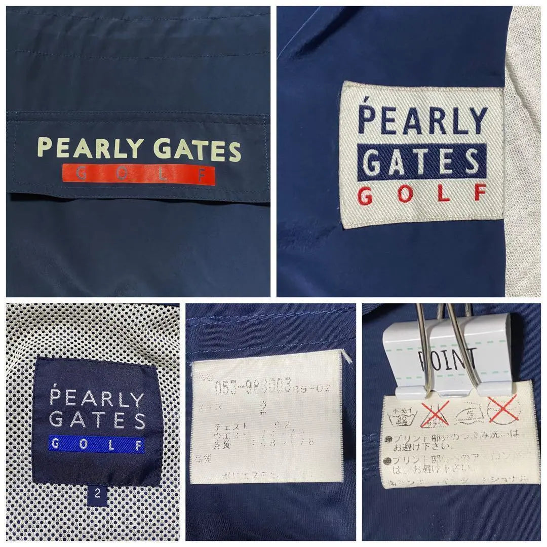 ●Pearly Gates●Nylon Jacket Navy Golf Men's Hoodie