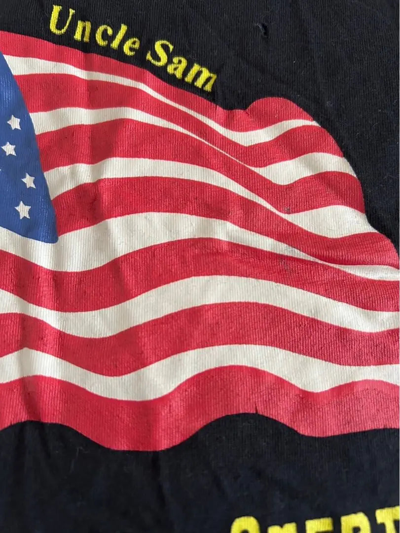 Plevo Mini Kids Short Sleeve T-Shirt American Flag (130) Black