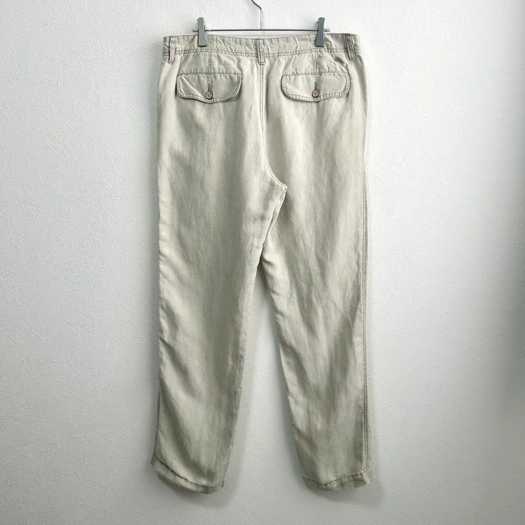 [Tommy Bahama] Pantalones de lino Tommy Bahama para hombre con botones de madera y mezcla de lino