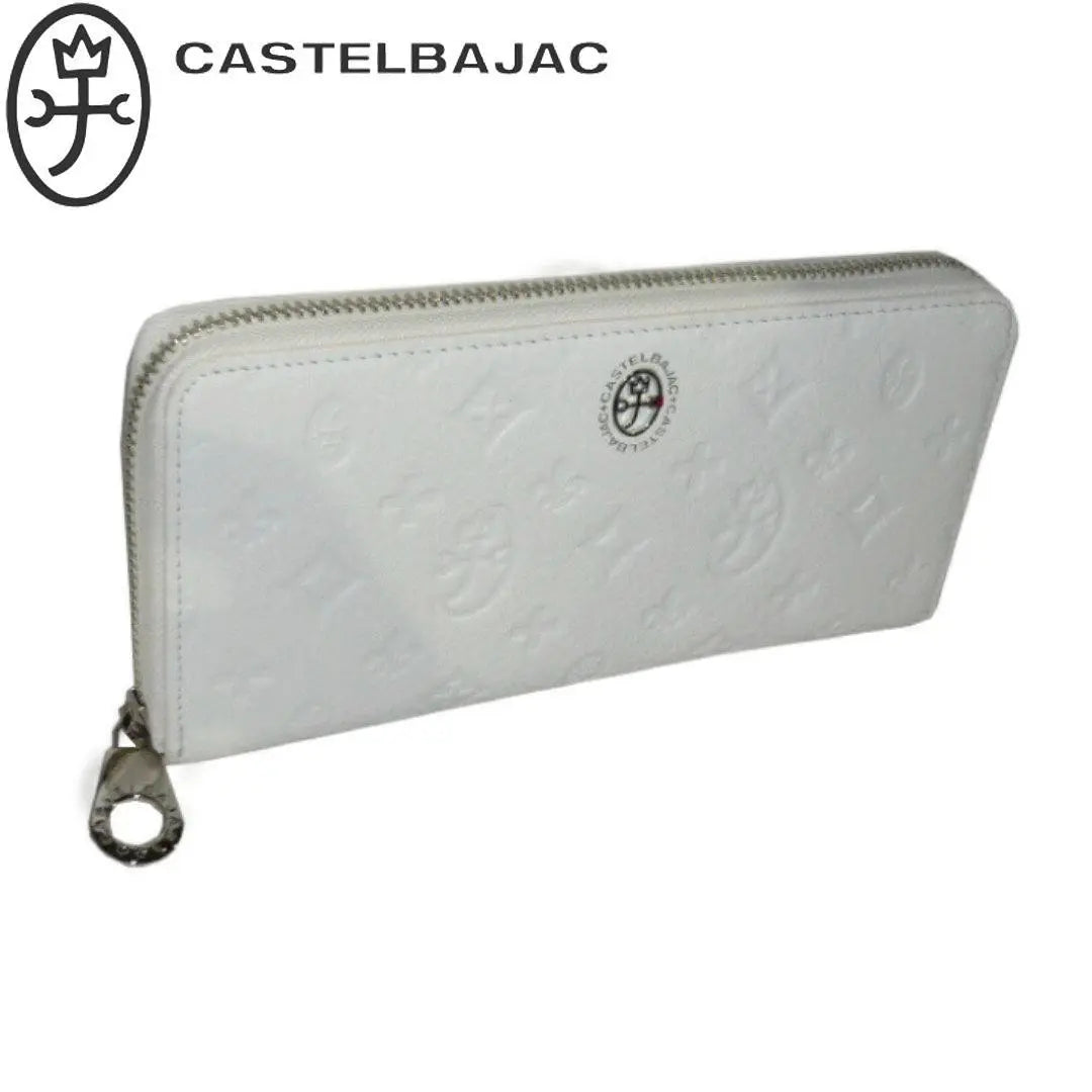 Castelbajac Marcel round zipper long wallet 061616 White