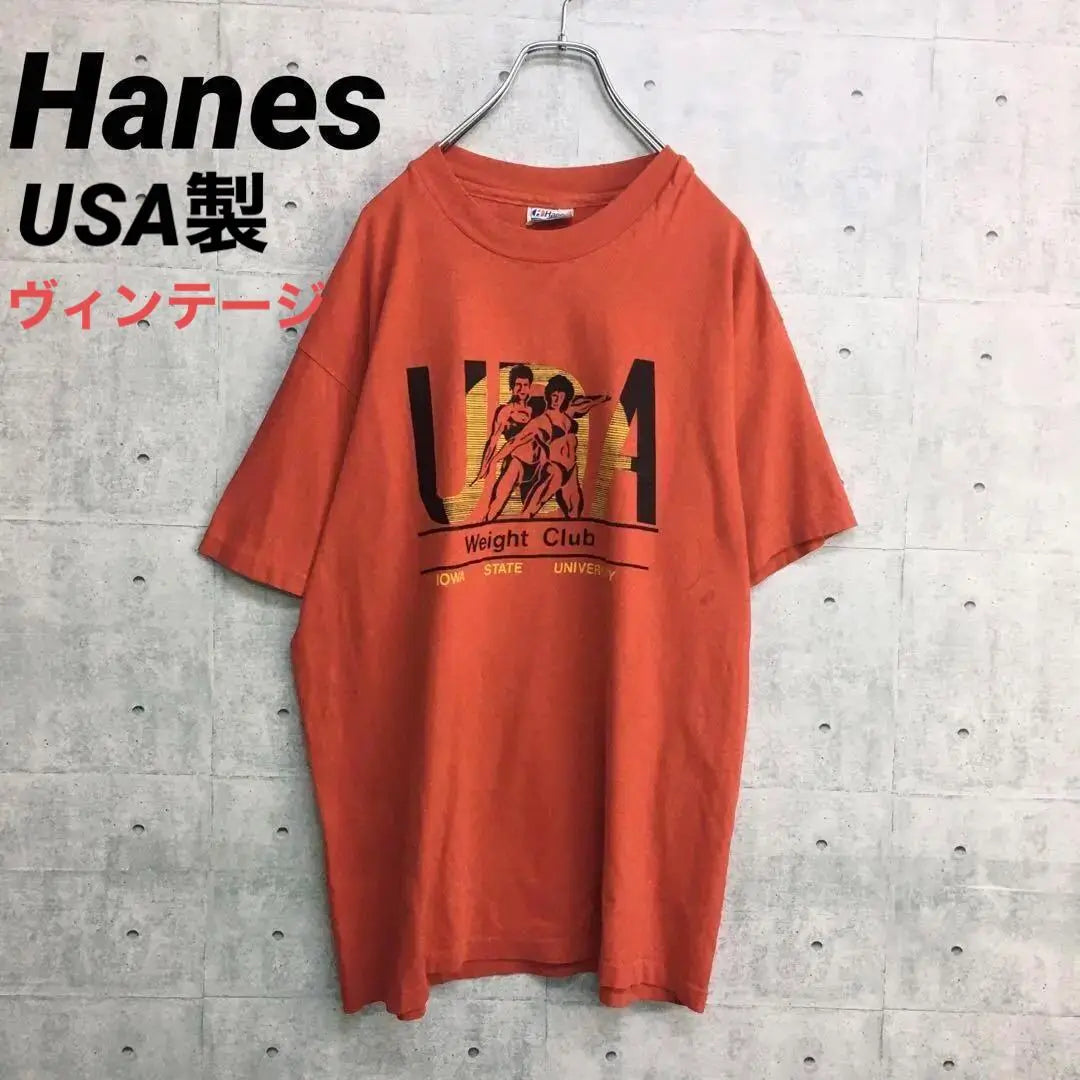 z☆0159 Vintage Haynes T-shirt Red XL Made in USA