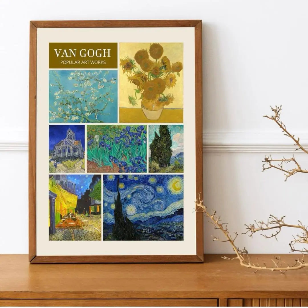 ★Very popular★Art poster 7 popular works by Van Gogh included in one poster A3