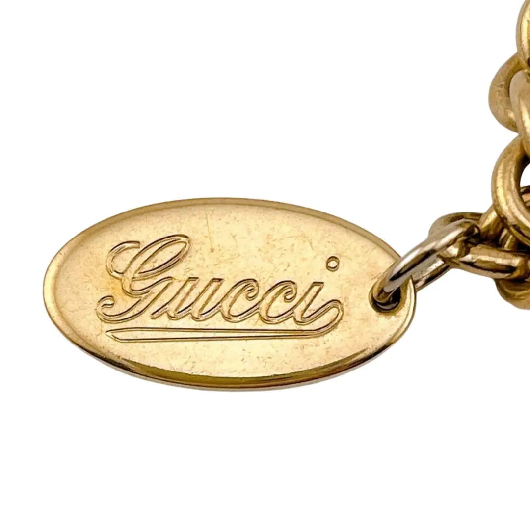 Gucci Key Ring Bag Charm Leaf Charm Logo Plate Women