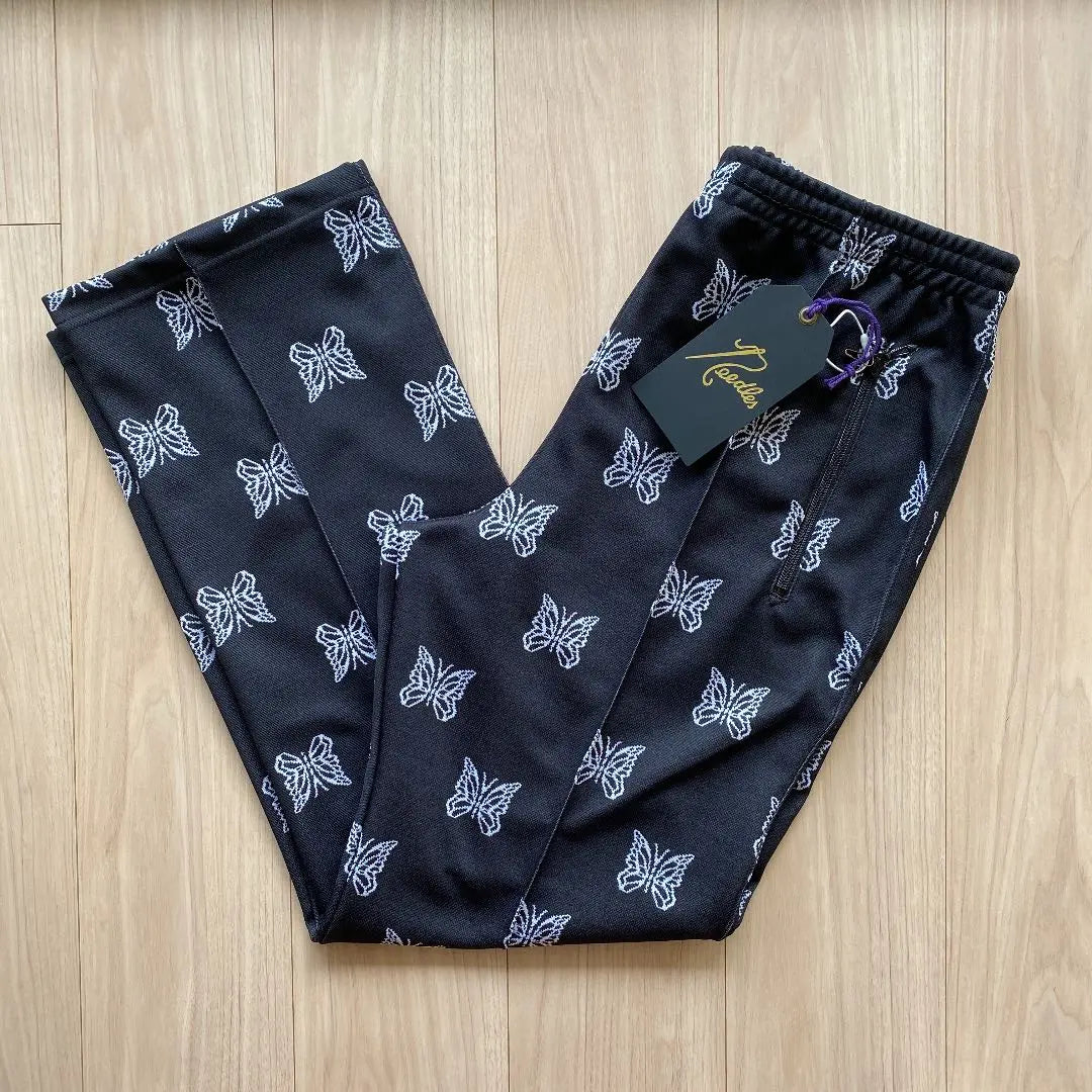 Brand new, unused, Needles track pants, all over pattern, black Papillon