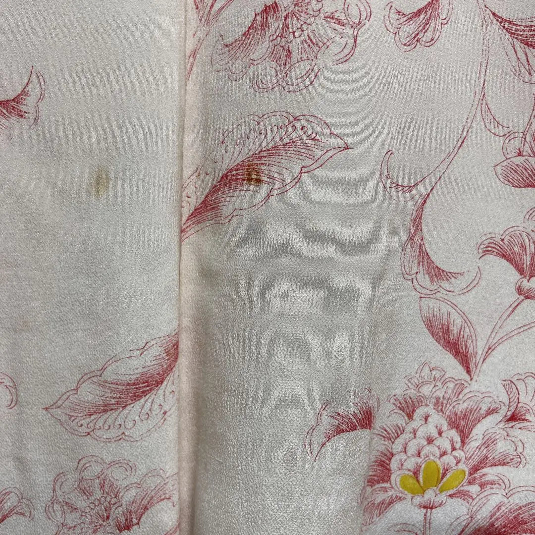 Haori, estampado floral chino, estampado de hojas, rosa, kimono, 022t