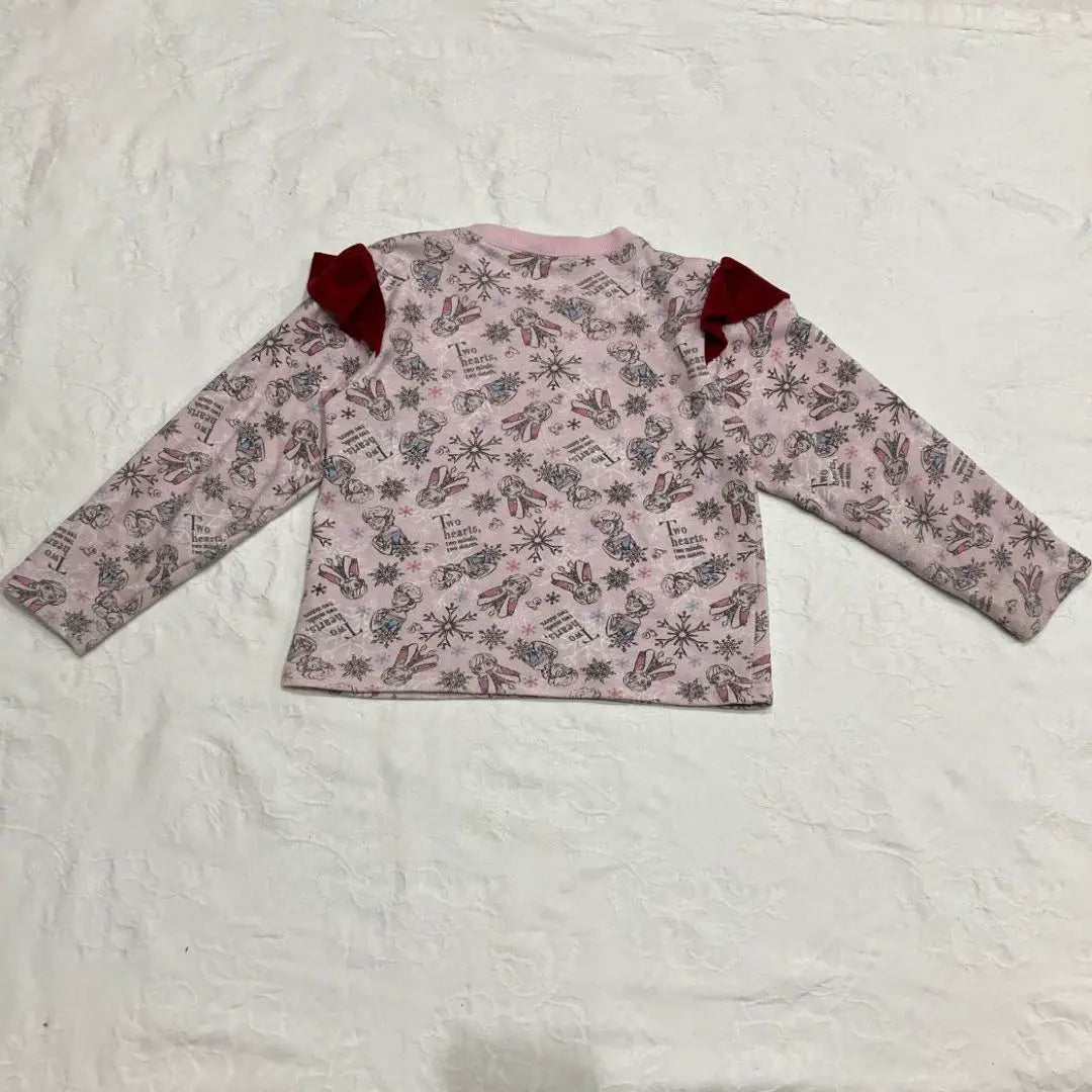 Disney Princess Ana Elsa Pink Trainer Long Sleeve 130 | ディズニー プリンセス アナ エルサ ピンク トレーナー 長袖 130