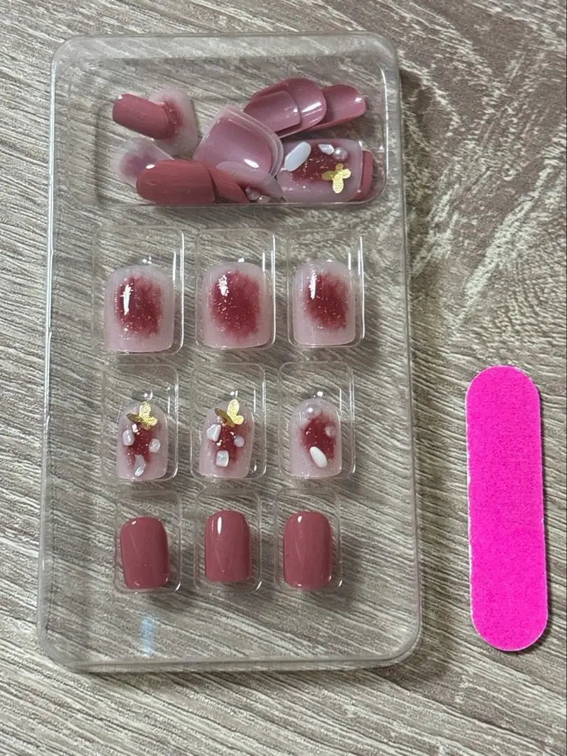 ⭐️❤ Nail Tip Nail Sheet False Nails 24 Pieces Can be used repeatedly