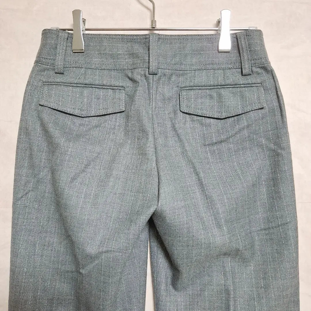 [Bosch] Pantalones de mujer, pantalones de vestir, hilo brillante, rayas, 32, gris